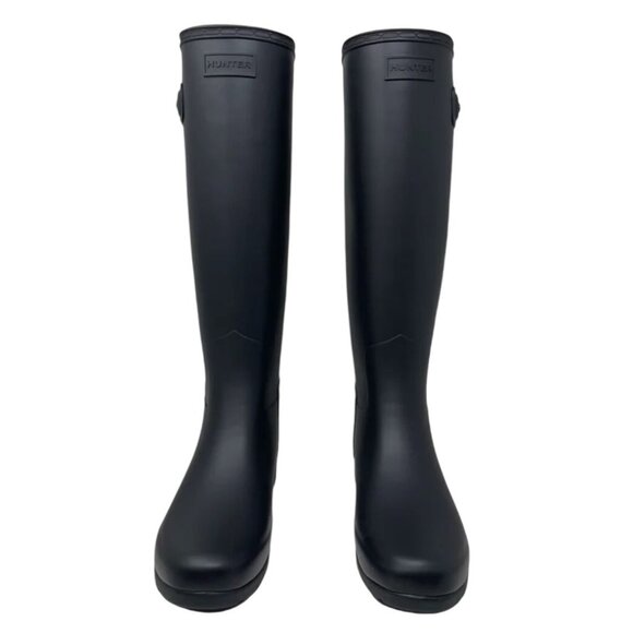 Hunter Original Refined Black Tall Rain Boots Women’s 9 | Waterproof New - Picture 4 of 16